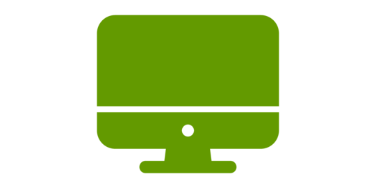 grünes Icon eines Computer Bildschirms