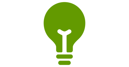 grünes Glühbirnen Icon